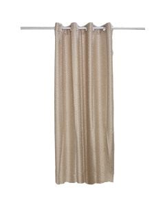 Full curtain with rings, 100% polyester, jacquard, beige, 140x260 cm