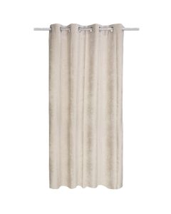 Full curtain with rings, 100% polyester, jacquard, beige, 140x260 cm
