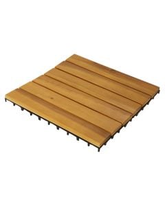 Gardening decking board, tropical Acacia wood, natural color, 300x300x22 mm