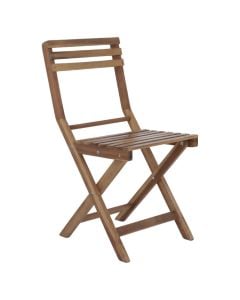 Folding chair, tropical Acacia wood, natural color, 51x38x81 cm