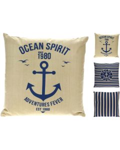 Decorative cushion with Ocean motifs, 45x45x5 cm, 3 different models