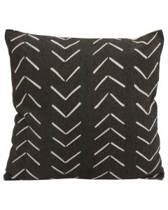 Decorative cushion with Summer motifs, 45x45, black and beige