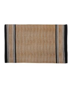 Rrugicë, 80% Jute & 20% pambuk, natryale/e zezë, 50x80 cm