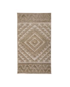 Lemans rug, polypropylene/frieze, dark beige, 80x150 cm