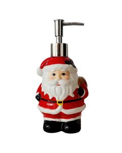 Liquid soap holder, Christmas motif, Santa, ceramic, 10.2x9.8x19.2 cm