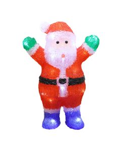 Babagjysh dekorues me ndricim, Akrilik, ngjyre e kuqe, ndricim I ftohte, 35 cm