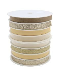 Decorative packaging tape, gold shades, L 5m, W1 cm