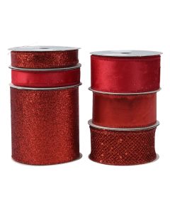Decorative packaging tape, red color, L 2.7m, W8.9 cm