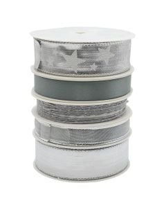 Decorative packaging tape, silver color, L 3m, W2.5 cm