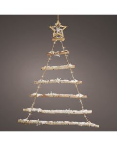 Micro LED tree, AA battery, natural color, L2.5xW70xH90 cm, warm lighting