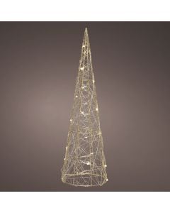 Micro LED tree, AA battery, gold color, D16xH60 cm, warm lighting warm