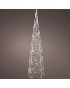 Peme me ndricim Micro LED, bateri AA, ngjyre silver, D16xH40 cm, ndricim I ngrohte