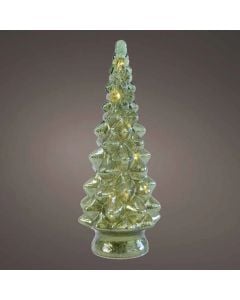 Small tree with Micro LED lighting, green color, D12xH24 cm, warm lighting