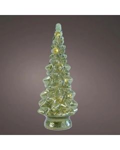 Small tree with Micro LED lighting, green color, D12xH29.5 cm, warm lighting