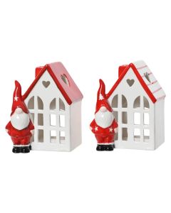Mbajtese qiriri, shtepi Santa, qeramike, L11.6-W10.2-H15cm