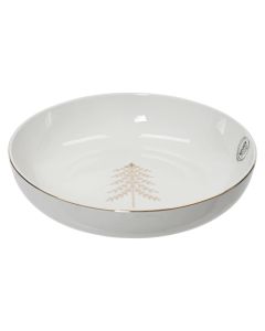 Porcelain bowl, Christmas motifs, white color, dia22-H4.8cm