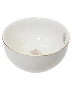 Porcelain bowl, Christmas motifs, white color, dia14-H7cm