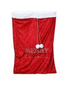 Christmas gift bag, polyester, red and white, L2-W50-H70cm