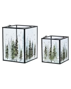 Mbajtese qiriri, qelqi, ngjyre transparente, L13-W13-H17cm