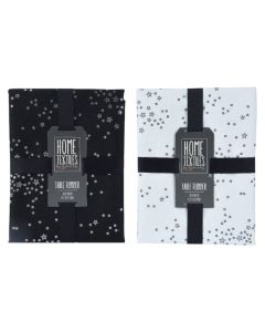 Runner dekorativ, motive Christmas, ngjyre e zeze/e bardhe, L40-W140-H0.1cm