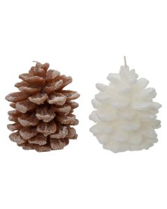 Decorative candle, pine cone, various colors, L10.8-W10.8-H13.3cm