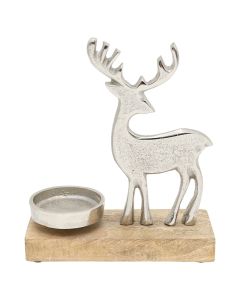 Mbajtese qiriri, motive Christmas, drere, metalike, ngjyre argjendi, L16.5-W6.5-H19.5cm