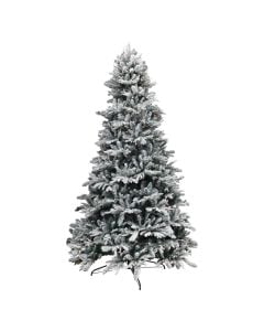 Peme dekoruese per festat e fundvitit, Norway spurce, PE & PVC, ngjyre jeshile me debore, 210 cm, 1305 dege