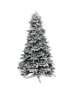 Peme dekoruese per festat e fundvitit, Norway spurce, PE & PVC, ngjyre jeshile me debore, 240 cm, 1849 dege