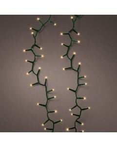 Varg ndricues dekorativ, LED, 200L, 10m, statike, ngjyre e ngrohte, 3000 K, kabell ngjyre e zeze, 3 m kabell lidhes me rrjetin, suporton 3 lidhje, IP44