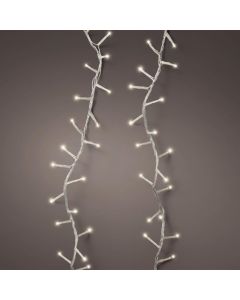 Decorative lighting string, LED, 200L, 10m, all flash, warm color, transparent color cable, 3 m network connection cable, supports 3 connections, IP44