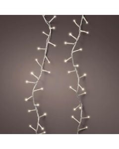 Decorative lighting string, LED, 450L, 22.5m, 8 functions, natural color, transparent color cable, 3 m mains connection cable, supports 3 connections, IP44