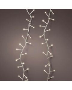 Decorative lighting string, LED, 450L, 22.5m, 8 functions, warm color, transparent color cable, 3 m mains connection cable, supports 3 connections, IP44