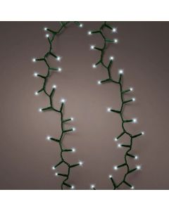 Decorative lighting string, LED, 450L, 22.5m, 8 functions, natural color, black cable, 3 m mains connection cable, supports 3 connections, IP44