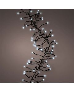 Decorative lighting string, LED, 1128L, 10.5m, static, natural color, black cable, 3 m mains connection cable, IP44