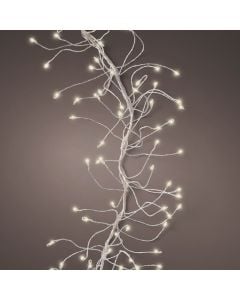 Decorative lighting strip, Micro LED, 960L, 6m, 8 functions, warm color, silver cable, 3 m mains connection cable, IP44