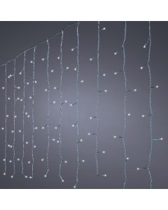 Ndricues perde, LED, 200L, 3.5x0.6m, all flash, ngjyre e ftohte, kabell ngjyre transparente, 3 m kabell lidhes me rrjetin, suporton 3 lidhje, IP44