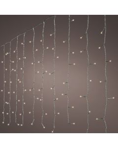 Curtain light, LED, 600L, 3x2m, all flash, warm color, transparent color cable, 3 m mains connection cable, supports 3 connections, IP44