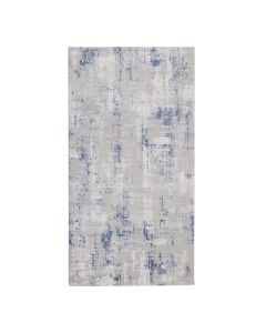 Rug Icon, 100% acrylic/polyester shrink, light grey/blue, 80x150 cm