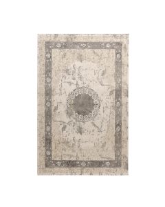 Tapet Eva, poliestër, krem/antrazit, 133x190 cm