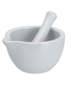Pestle and Mortar, porcelain, white, Dia. 10 x H 7 cm