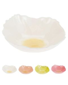 Flower shaped bowl, glass, assorted colors, Dia. 15 x H 5 cm