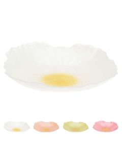 Flower shaped bowl, glass, assorted colors, Dia. 15 x H 5 cm