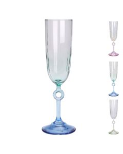 Gotë shampanje, qelq, ngjyra të ndryshme, Dia. 8.8x H 16.8 cm
