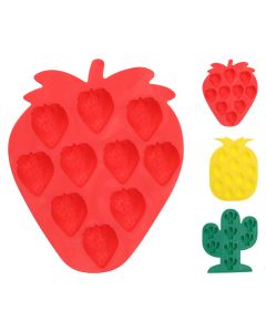 Ice cubes mould, TPE, assorted colors, 18 x 25 x H 2 cm