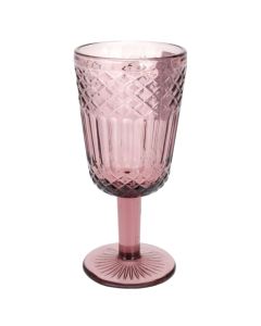 Gotë vere, qelq, rozë, Dia. 8 x H 17.3 cm