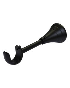 Support for curtain rod, stainless steel, black, Dia. 28 mm