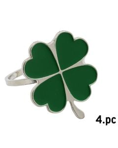 Napkins rings, metal, green, 5 cm