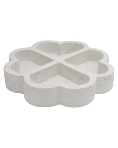 Plate for dried fruit, ceramic, beige, 24.8 cm