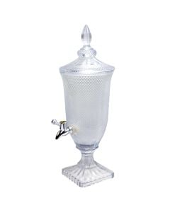 Dispenser with faucet, glass, transparent, 5.5 L / 12x47 cm