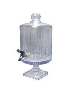 Dispenser with faucet, glass, transparent, 5.5 L / 23x23 cm